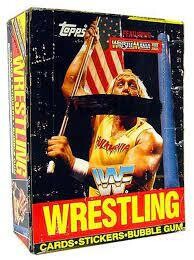 1987 Topps WWF Wrestling Wax Box (Featuring Wrestle Mania III)