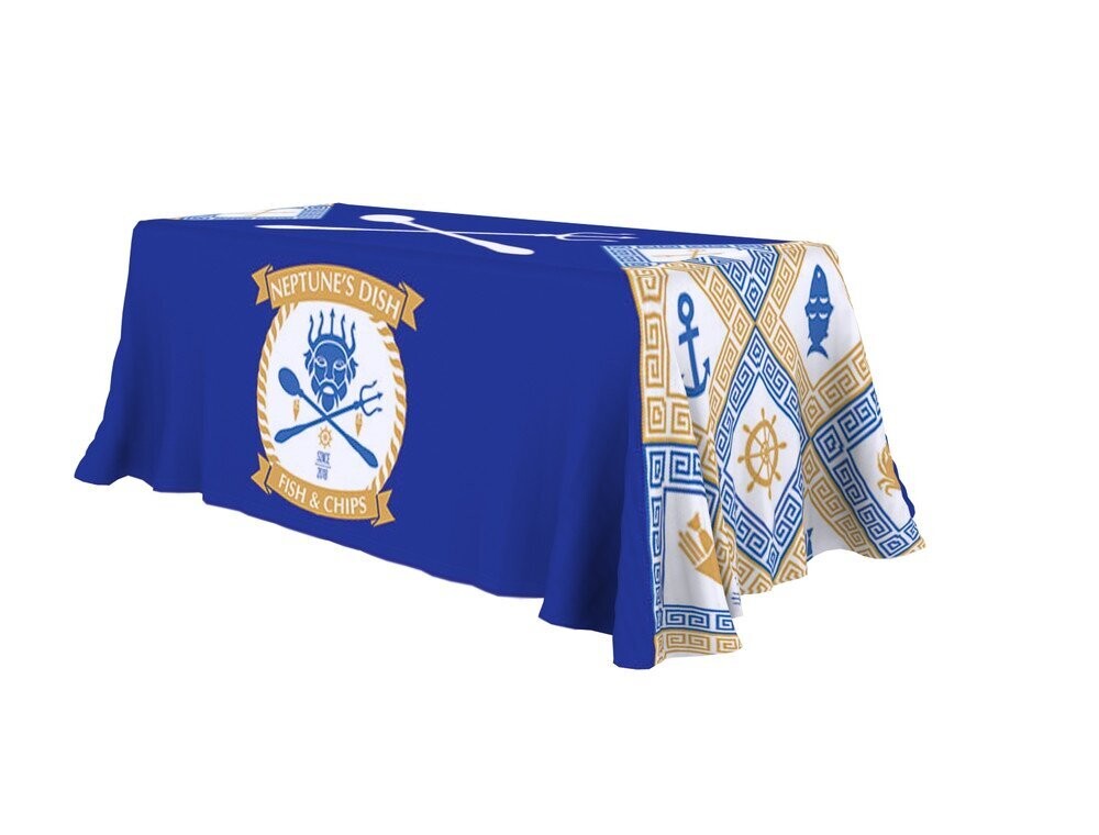 Tablecloth - Fits 6ft Table - Fully Printed - Drapes On all Sides