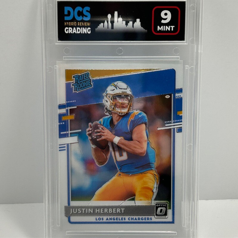2020 Donruss Optic Justin Herbert #153 DCS 9