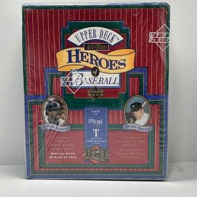 1993 Upper Deck All-Time Heroes of Baseball Unopened Wax Box Mantle Ruth Cobb