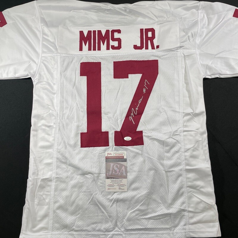Marvin Mims Jr. Signed White Oklahoma Sooners Jersey JSA COA