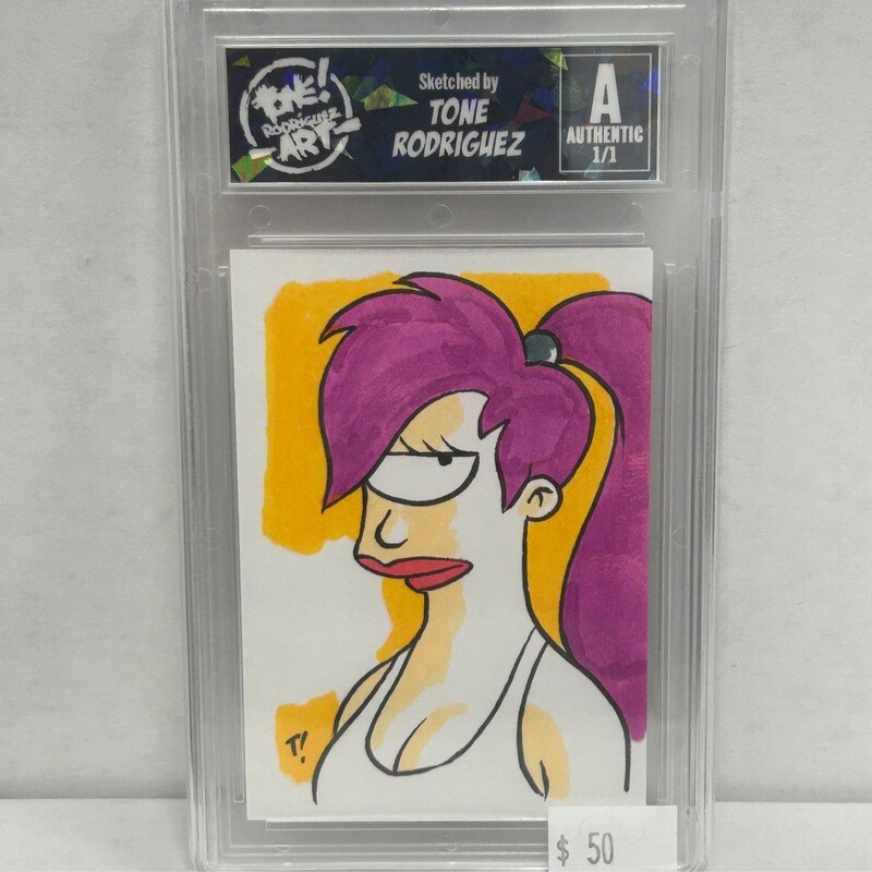 Leela  Authentic Tone Rodriguez 1/1 Sketch Cards