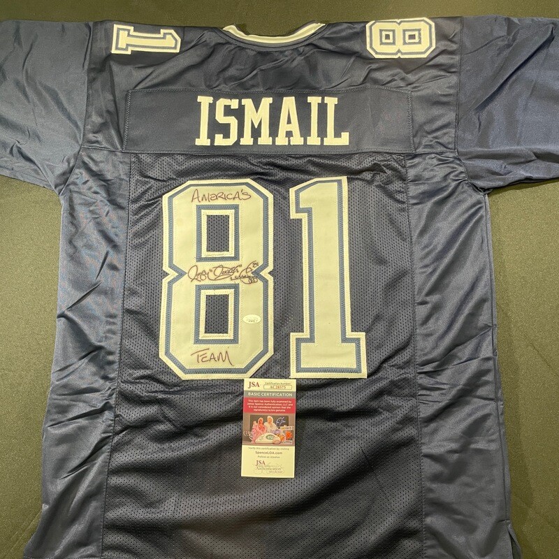 Rocket Ismail Dallas Cowboys Blue Full Signature Signed Jersey JSA COA