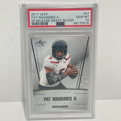 2017 Leaf Draft Special Release Silver Patrick Mahomes II ROOKIE RC #07 PSA 10