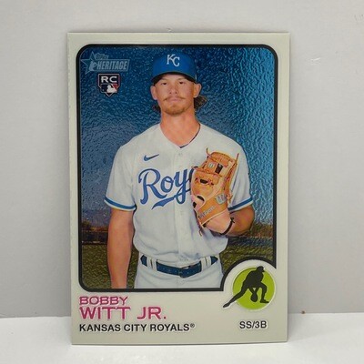 2022 Topps Heritage High Number Bobby Witt Jr. Chrome Rookie Card /999 Royals
