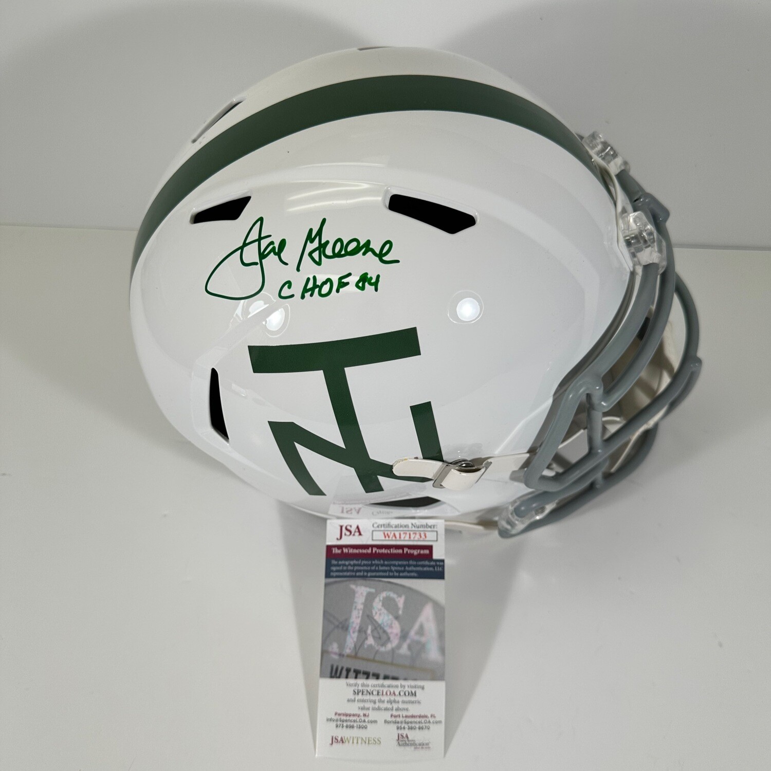 Joe Greene White University of North Texas Autographed Full Size Replica Helmet, name: WA171736
