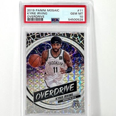 2019-20 Mosaic Overdrive Kyrie Irving Prizm Brooklyn Nets #11 PSA 10