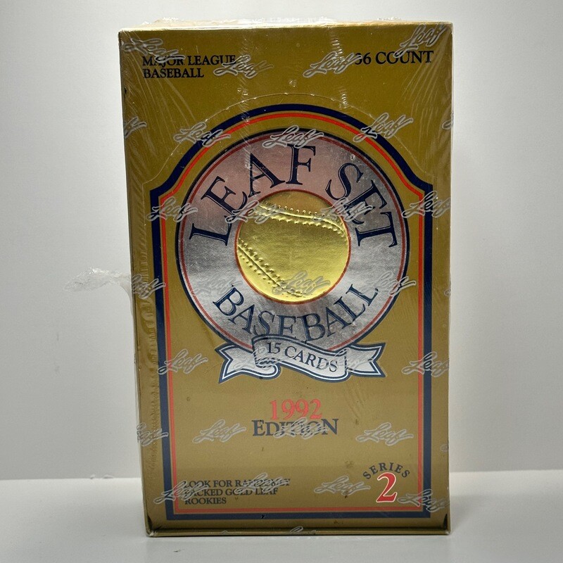 1992 Leaf Set Series 2 Unopened Baseball Wax Box