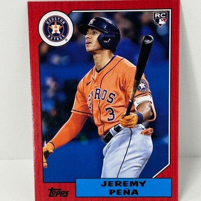 2022 Topps Archives Jeremy Pena #280 RC Red Parallel Super Short Print #65/75
