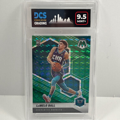 2020-21 Mosaic  #202 Lamelo Ball Green Mosaic DCS 9.5