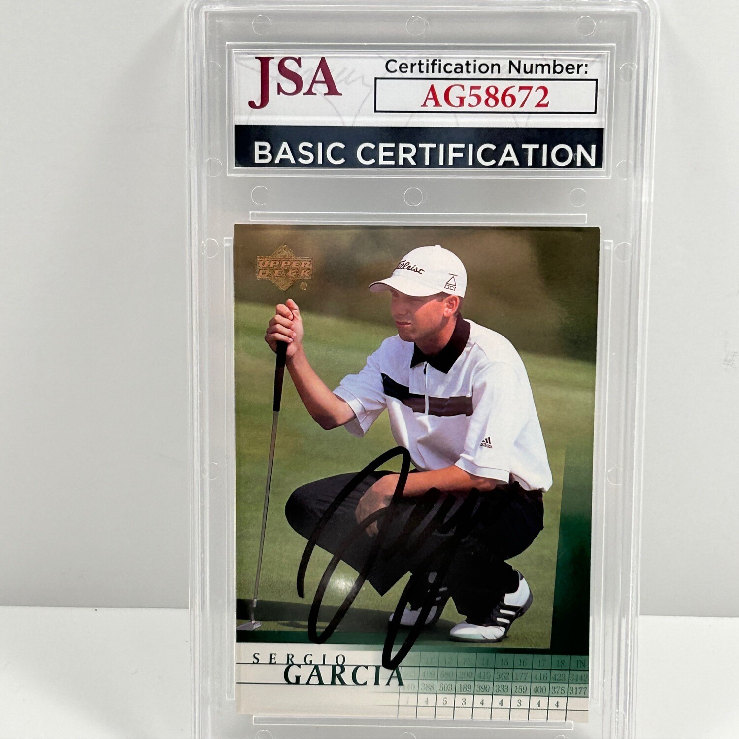 2001 Upper Deck Sergio Garcia #3 Signed Auto JSA Certified