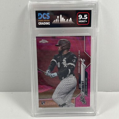 2020 Topps Chrome Luis Robert #U-58 Pink Refractor DCS9.5