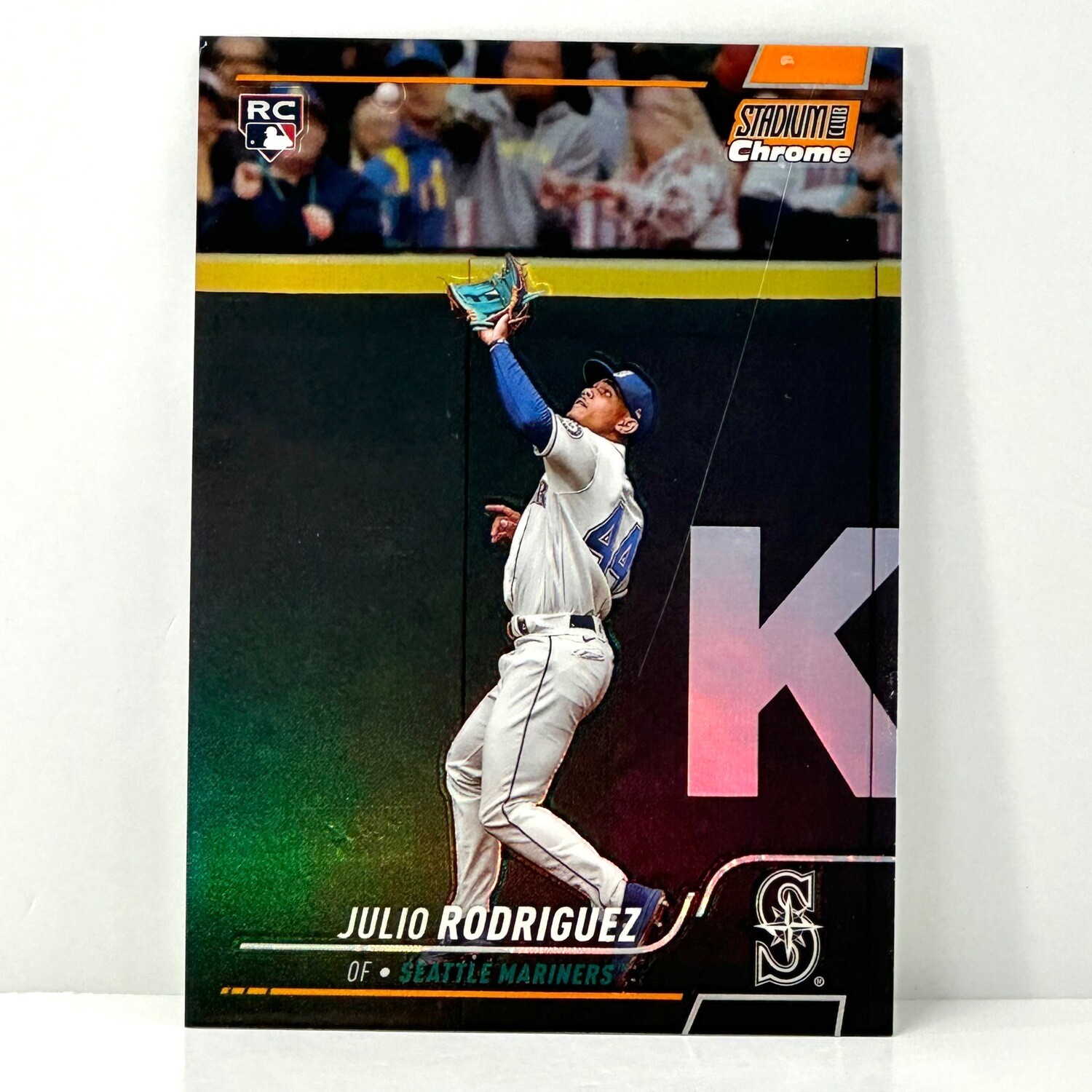 2022 Stadium Club Chrome Orange Refractors #148 Julio Rodriguez RC #d/99