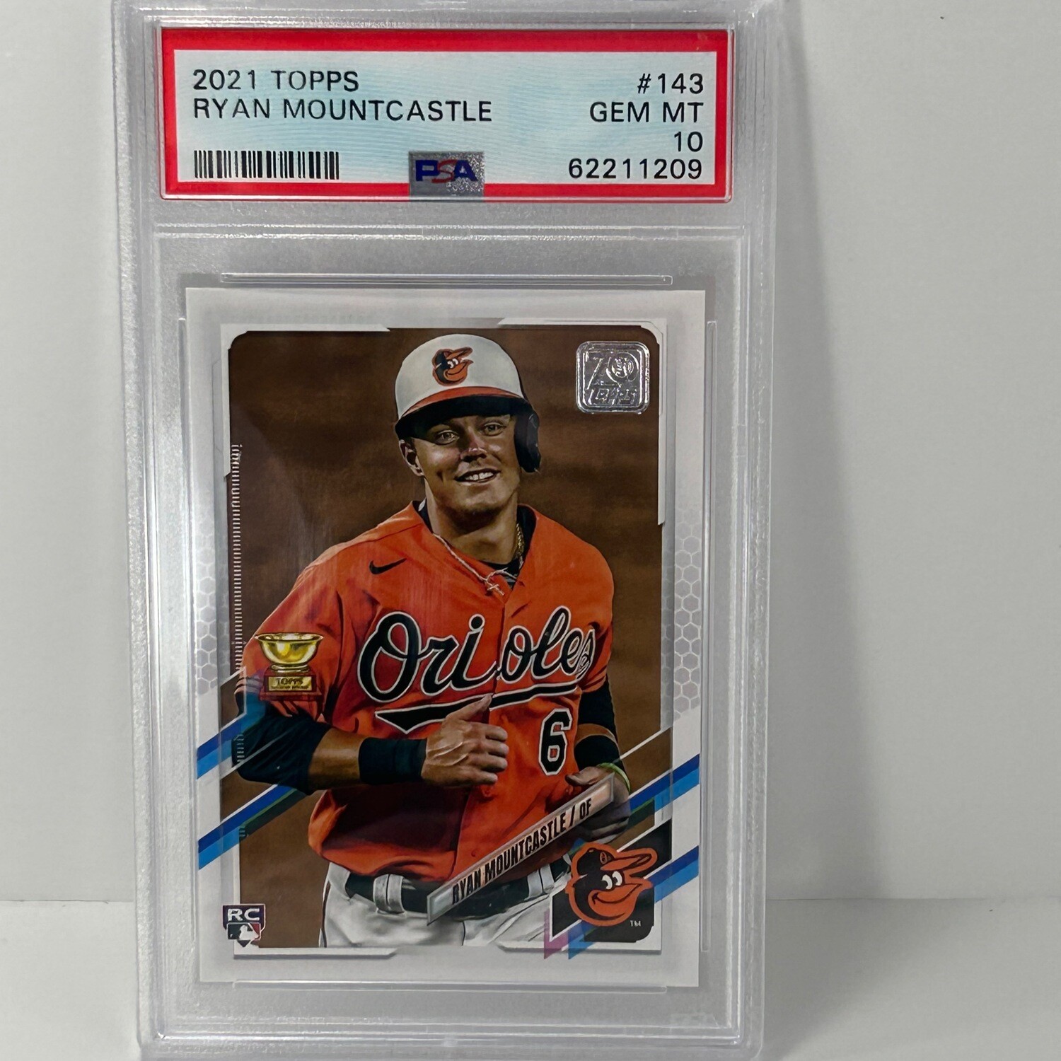 2021 Topps #143 Ryan Mountcastle Baltimore Orioles RC Rookie PSA 10