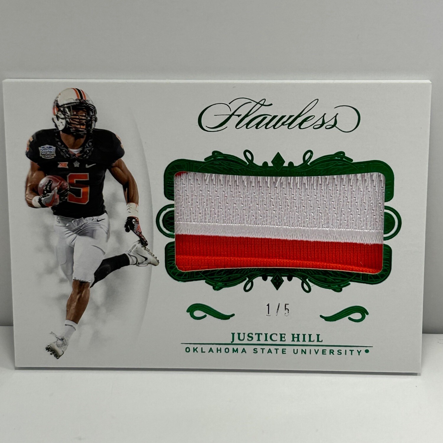 2019 Panini Flawless Collegiate Justice Hill RC 1/5