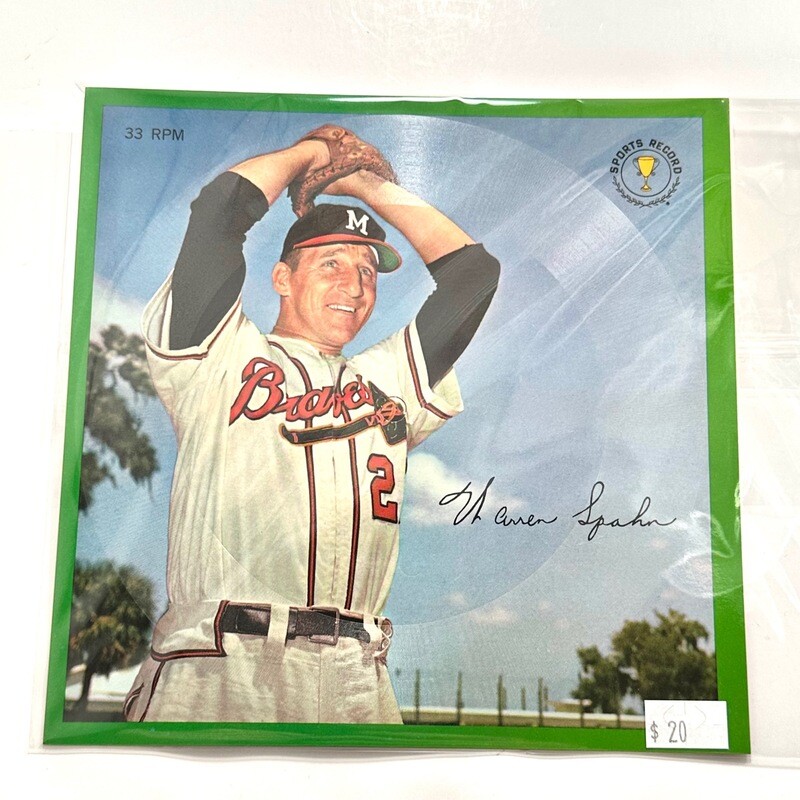 1962 Sports Champion  Warren Spahn 33 RPM Sports Record