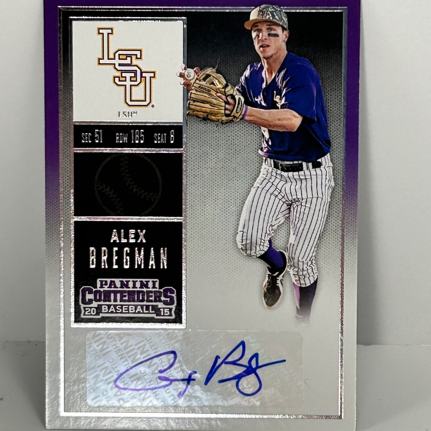 2015 Panini Contenders Baseball Alex Bregman #3 Autograph