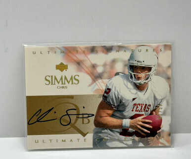2003 Ultimate Collection Signatures Chris Simms Auto RC Texas Autograph