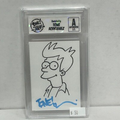 Fry Authentic Tone Rodriguez 1/1 Sketch Cards