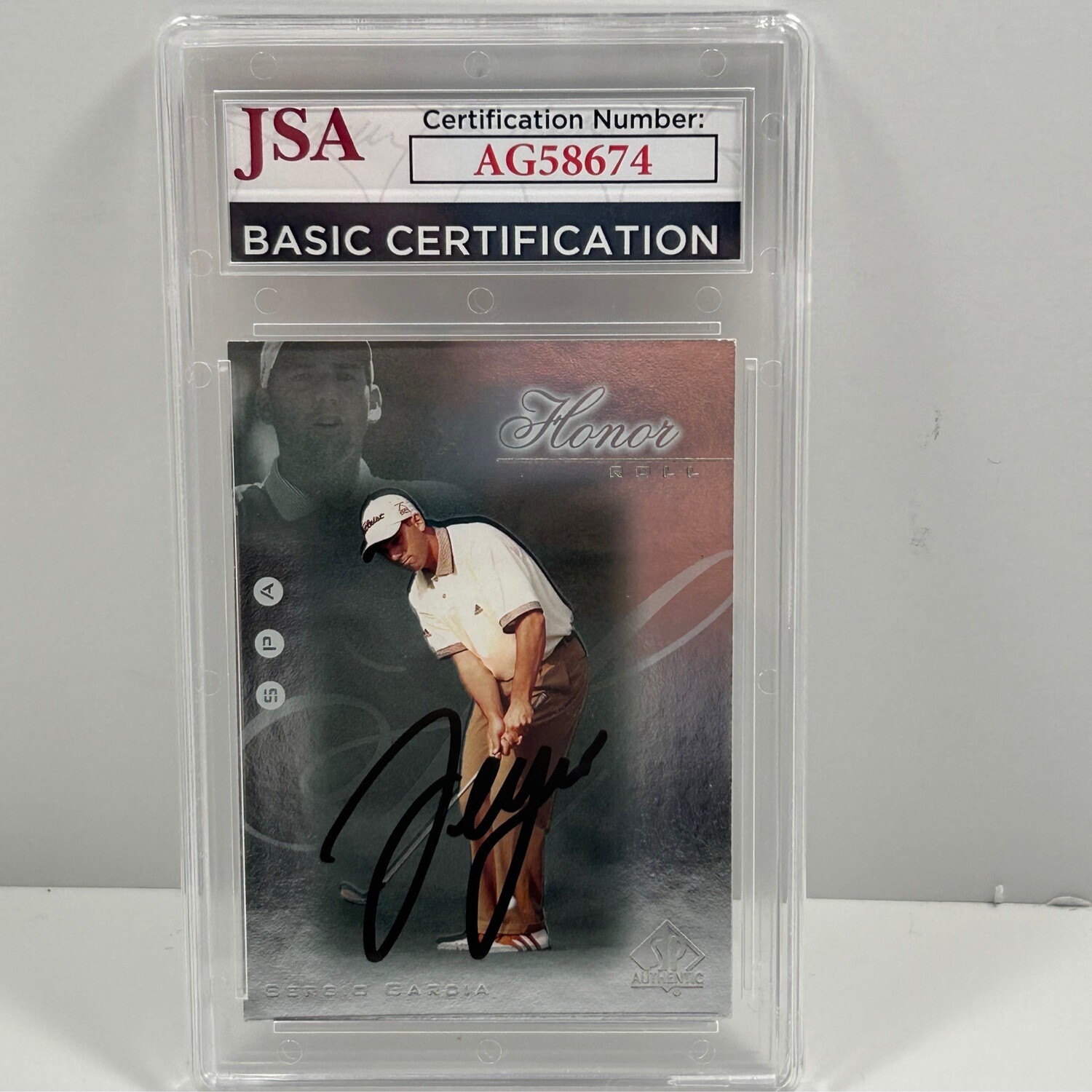 2001 Upper Deck Sergio Garcia #HR3 Signed JSA Certified