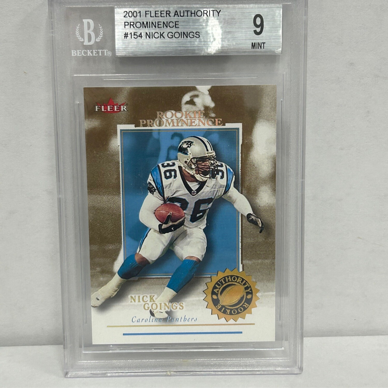 2001 Fleer Authority Prominence #154 Nick Goings Beckett 9