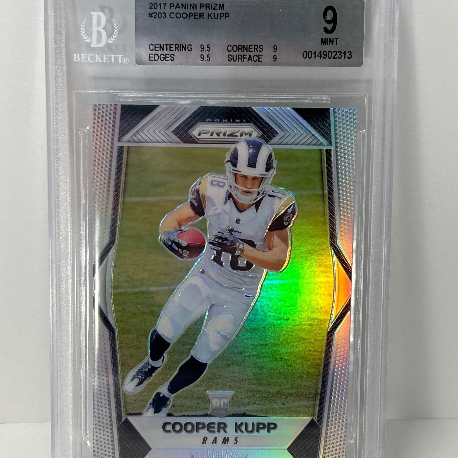 2017 Panini Prizm Rookies Silver Prizm #203 Cooper Kupp (RC) BGS 9