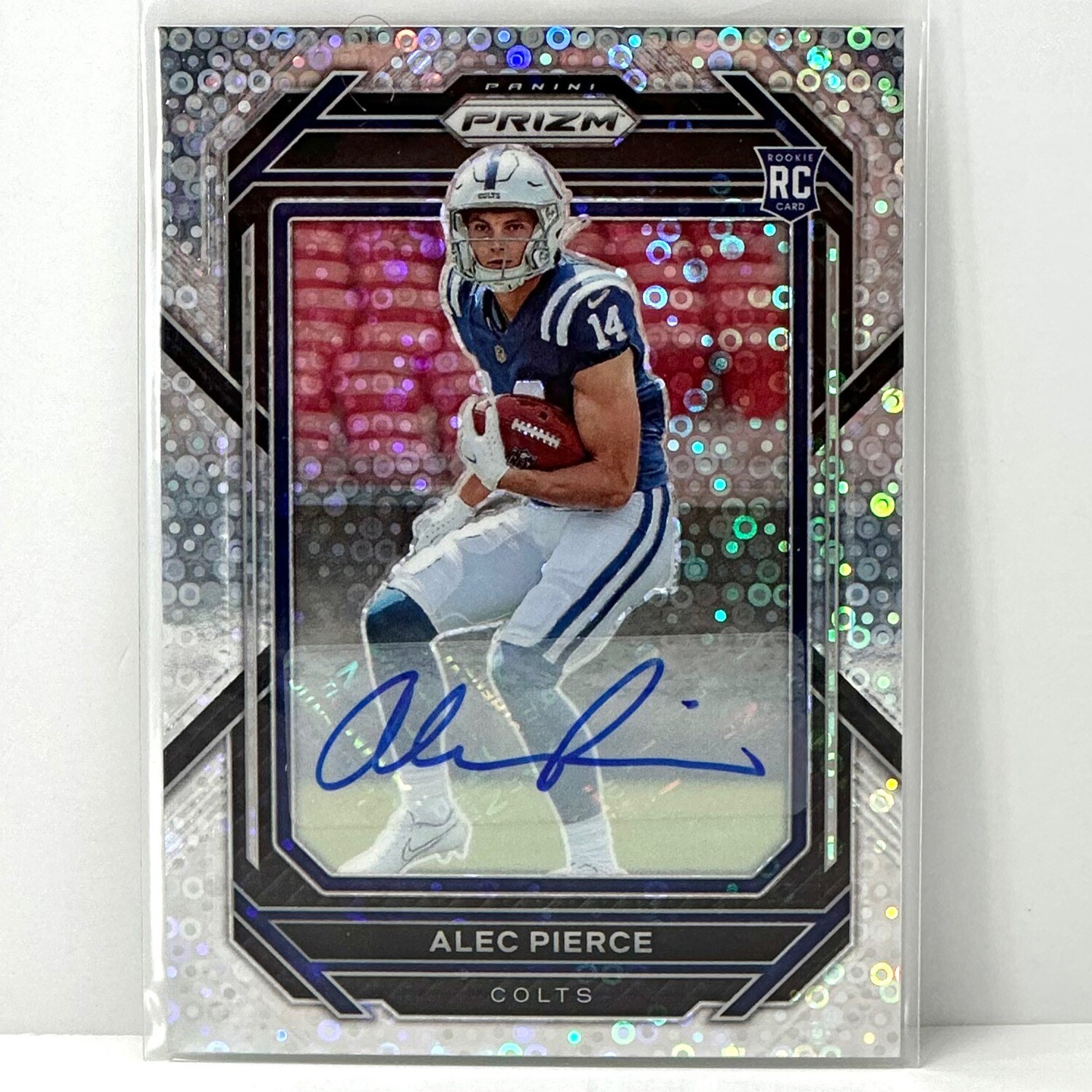 2022 Panini Prizm No Huddle Alec Pierce Rc Auto Silver Disco Prizms #330 Colts