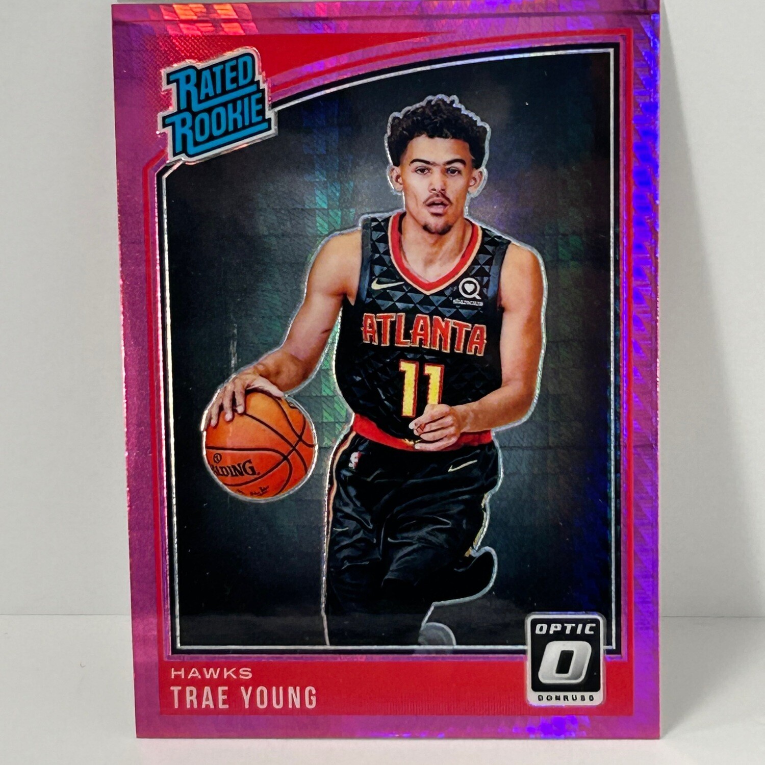 2018-19 Donruss Optic Hyper Pink Prizm Trae Young #198 Rookie RC