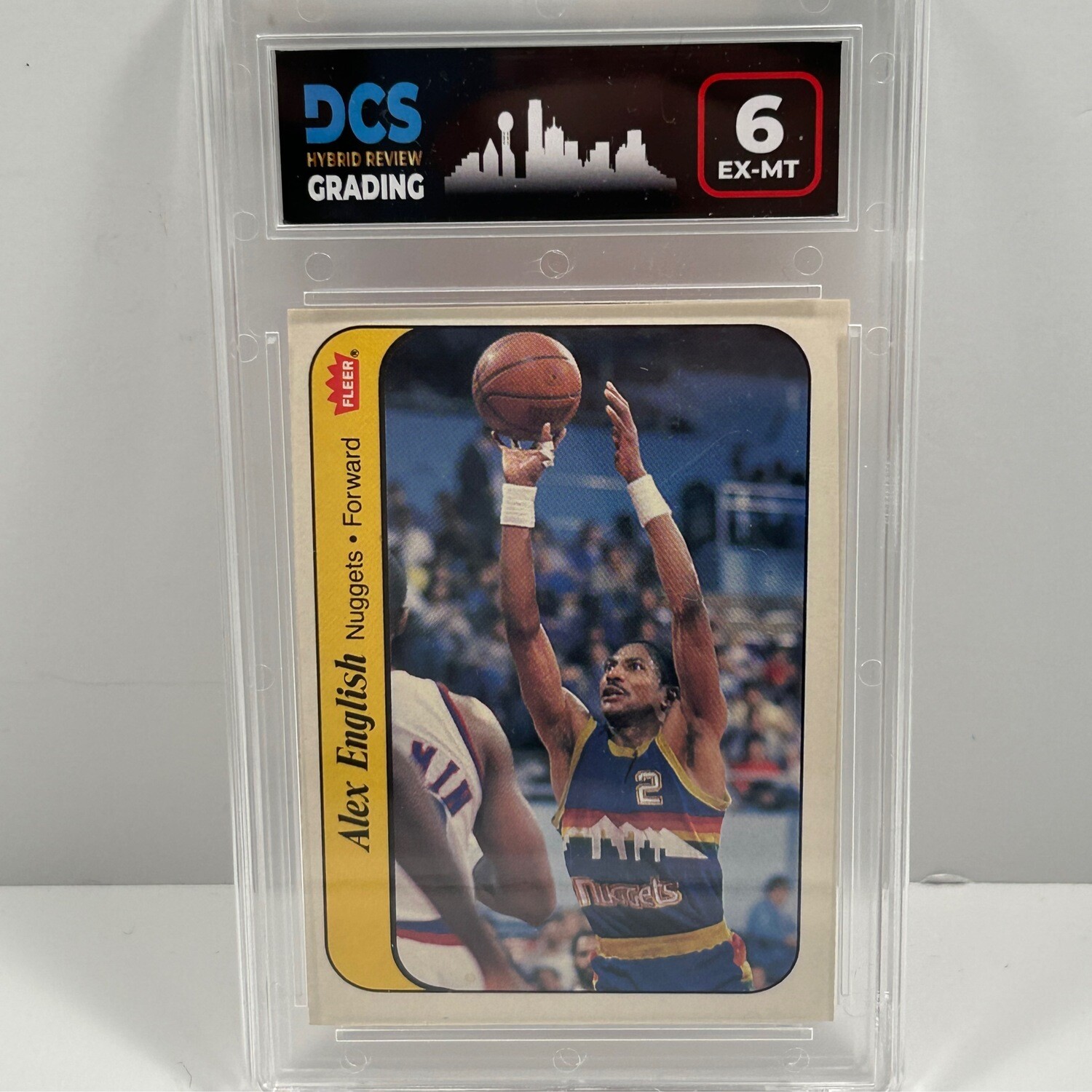 1986 Fleer #4 Alex English DCS 6