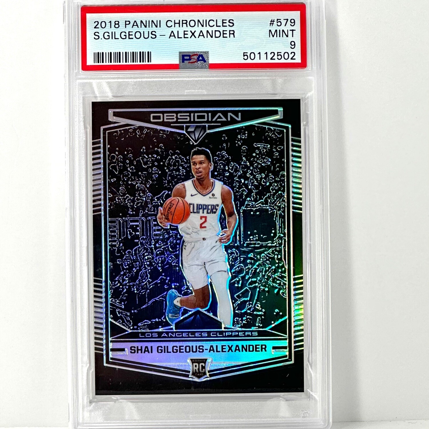 2018 Panini Chronicles Shai Gilgeous-Alexander Obsidian Preview PSA 9