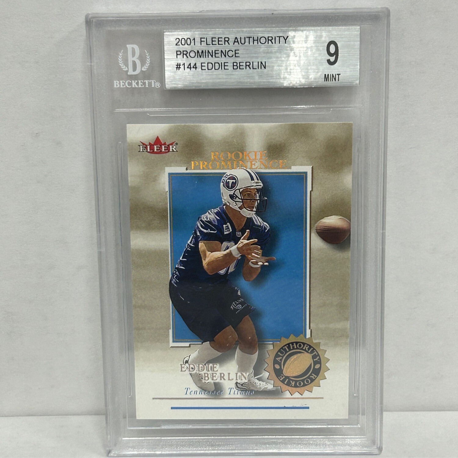2001 Fleer Authority Prominence #144 Eddie Berlin Beckett 9