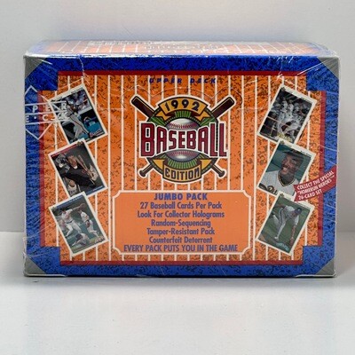 1992 Upper Deck MLB Baseball Edition Jumbo Box Sealed