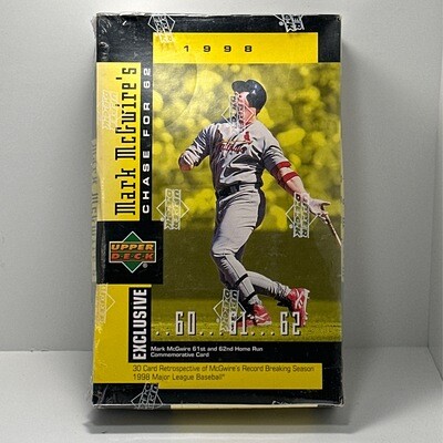 1998 Upper Deck Mark McGwire's Chase for 62 FACTORY-SEALED (30 Cards)