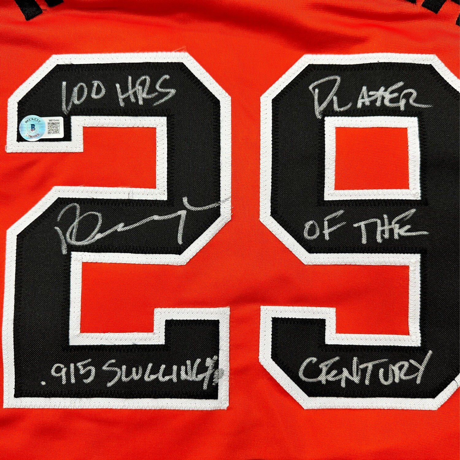 Pete Inky Orange Oklahoma State .915 No stat Autographed Jersey JSA and Beckett