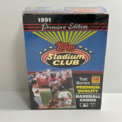 1991 Topps Stadium Club Baseball Cards Box 1st Series 36 Packs Premier Edition