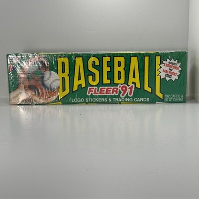 1991 Fleer Baseball Cards Complete Factory Sealed Set 732 Cards plus 50 Stickers