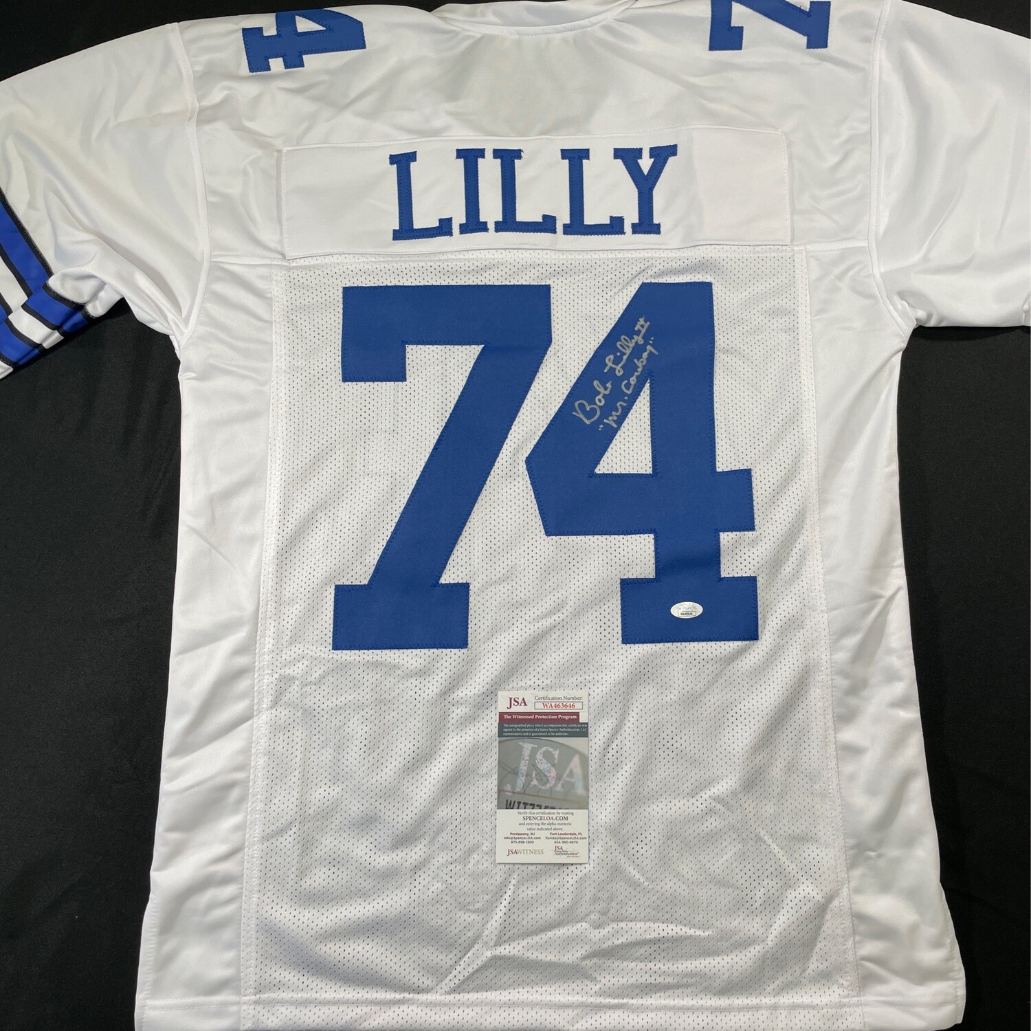 Bob Lilly White Dallas Cowboys Autographed Wearable Jersey Size 2XLarge w/Mr.Cowboy JSA Authenticated