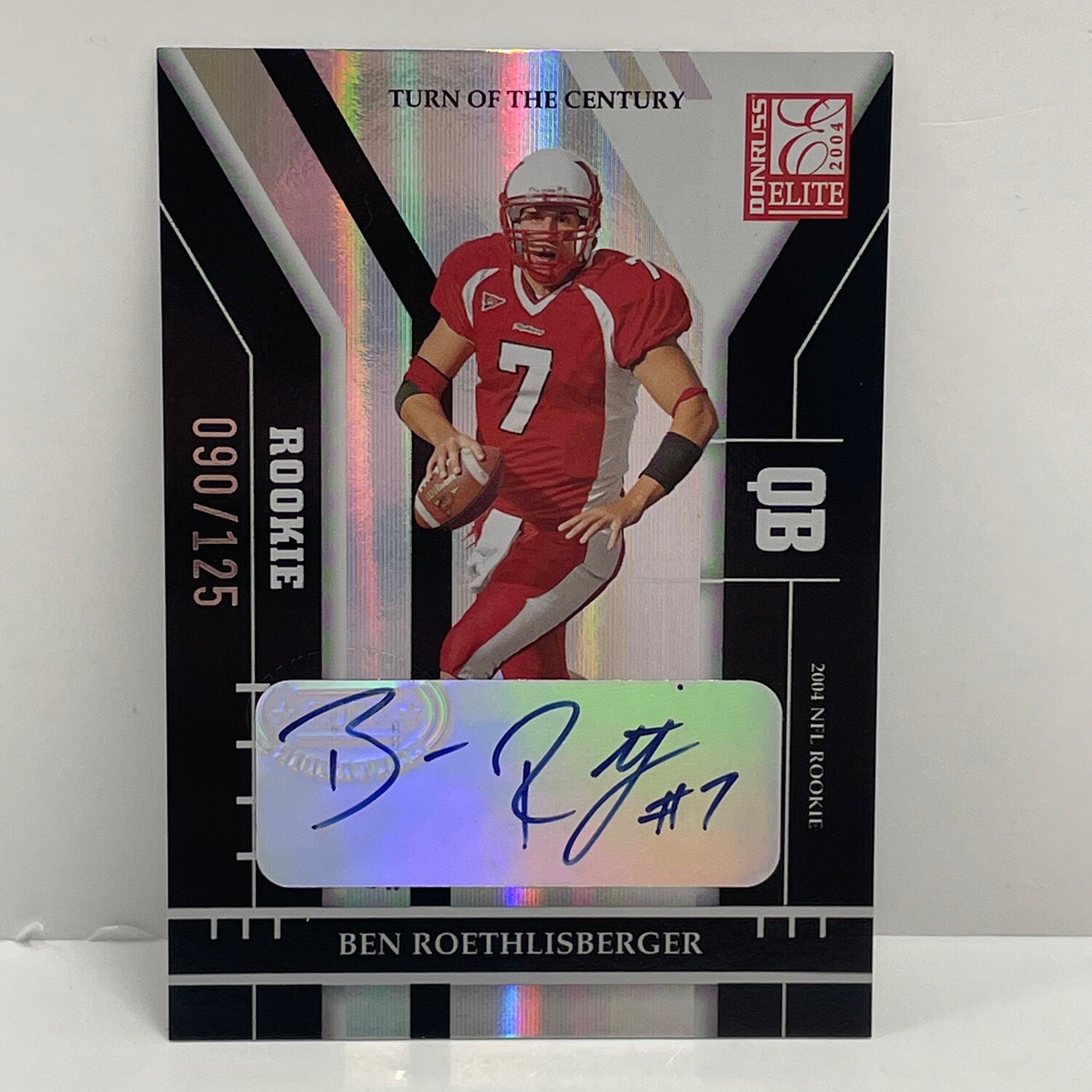 2004 Donruss Elite Turn of The Century Ben Roethlisberger Rookie Autograph /125