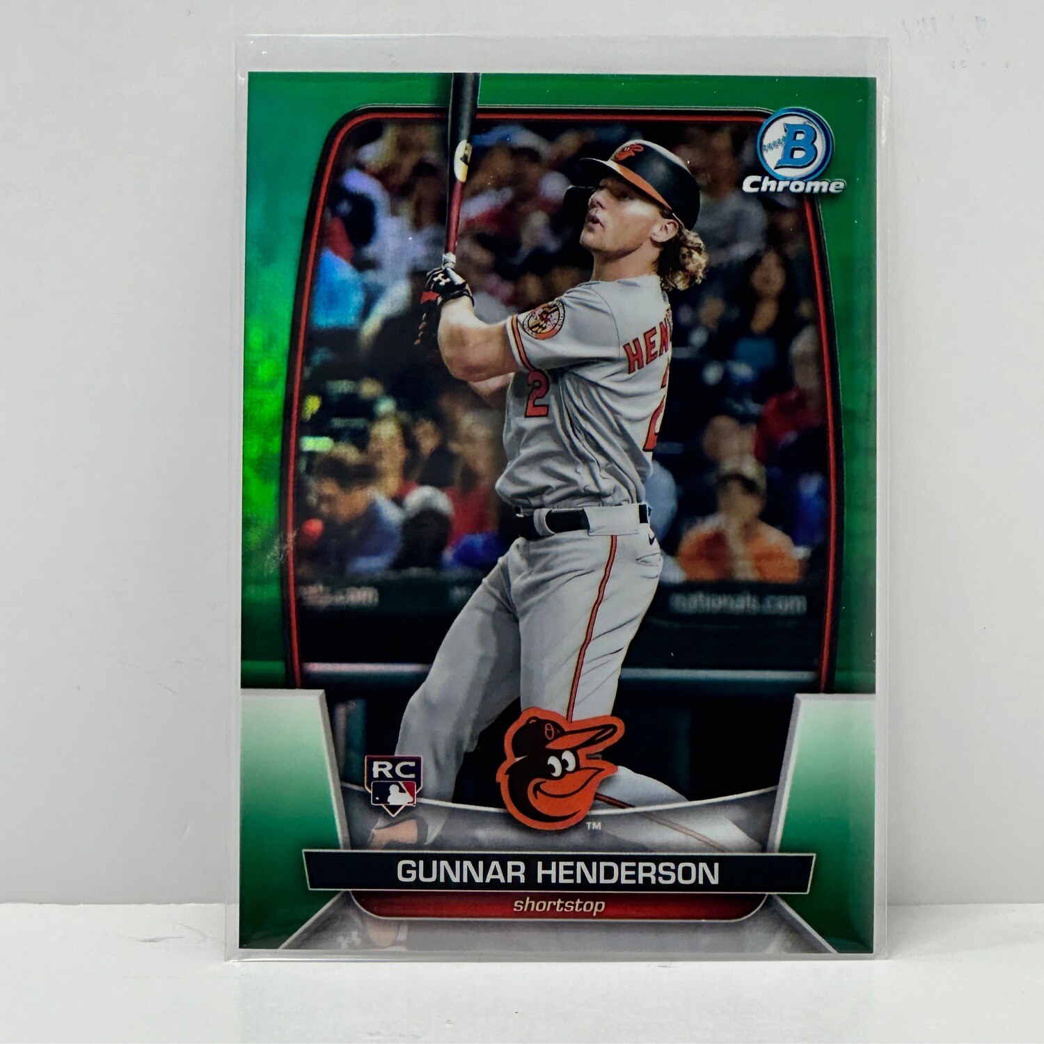2023 Bowman Chrome Gunnar Henderson Green Refractor Rookie RC #d/99 Orioles