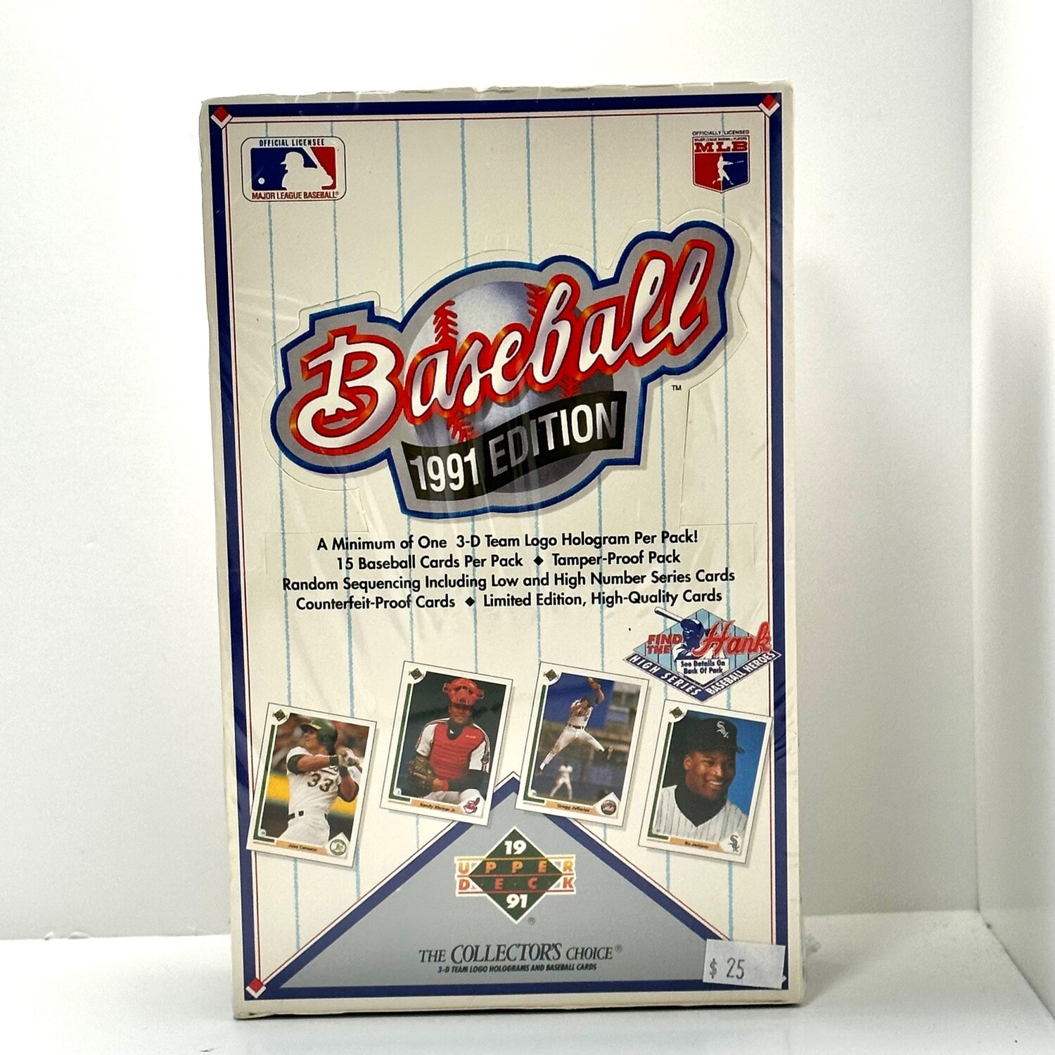 1991 UPPER DECK FACTORY SEALED BASEBALL BOX HIGH SERIES FIND THE HANK Box