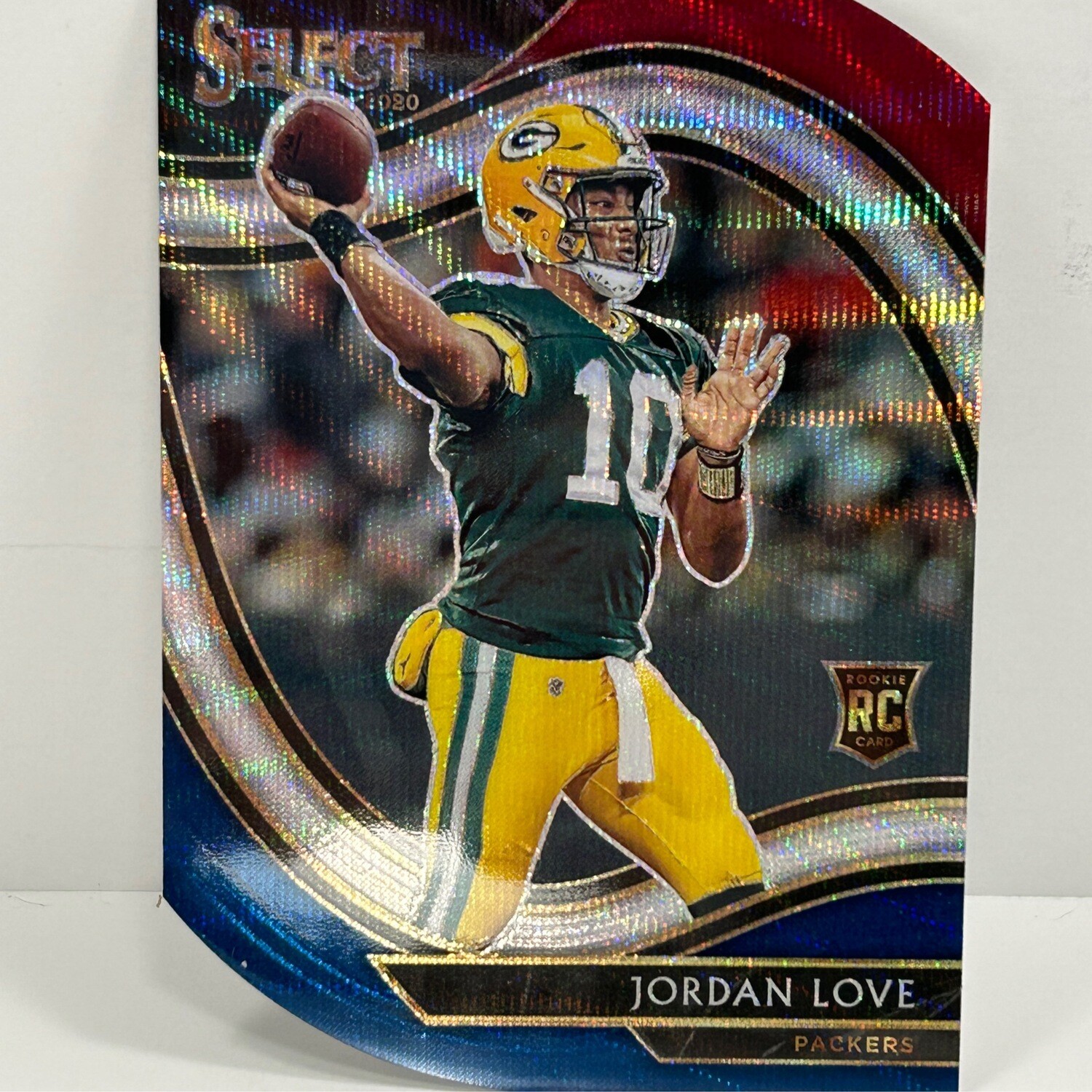 2020 Select Football Jordan Love Tri-color Die Cut