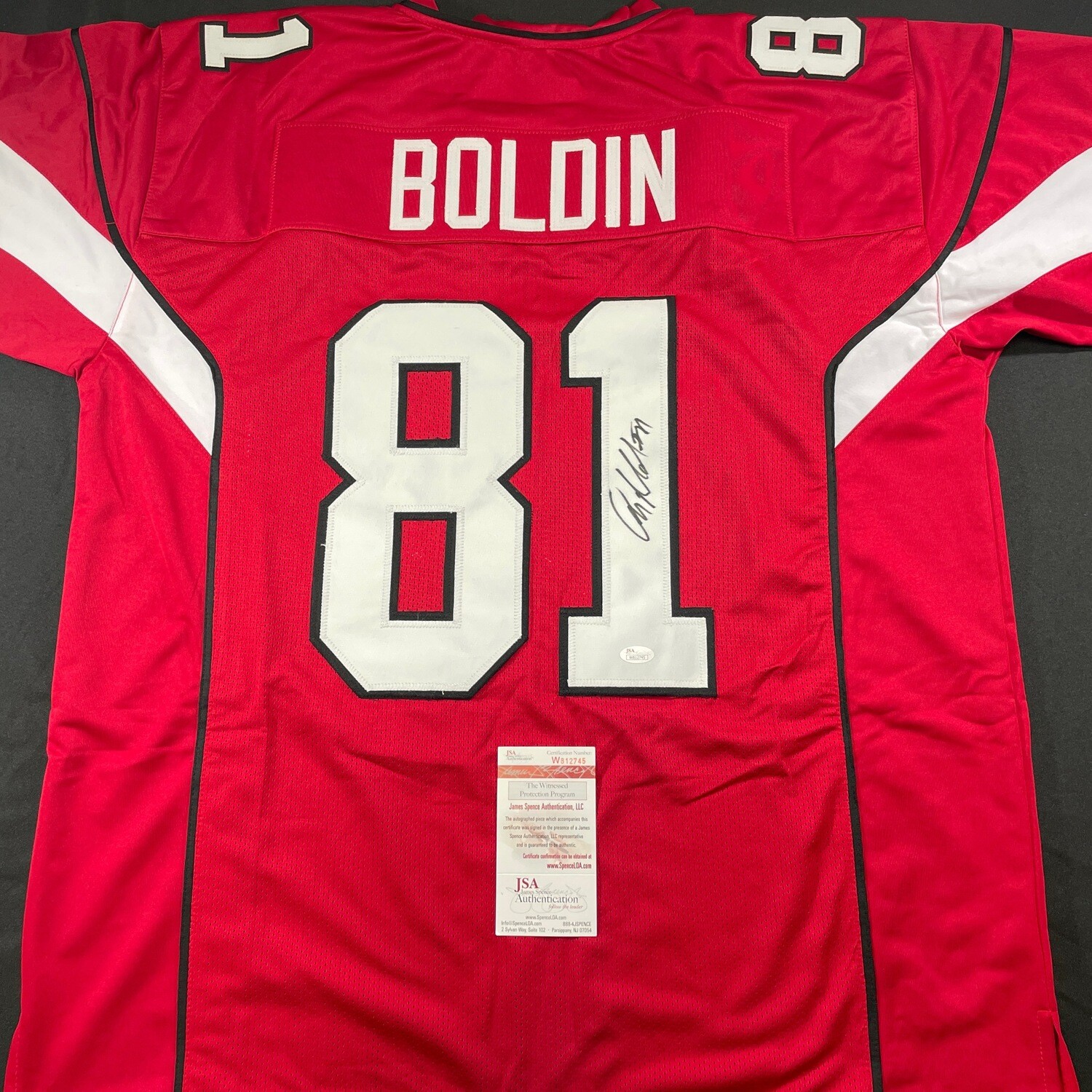 Anquan Boldin Red Arizona Cardinals JSA Authenticated Autographed Jersey