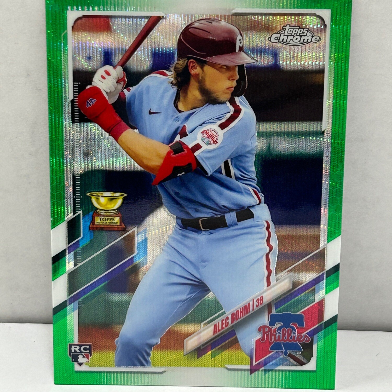 2021 Topps Chrome #119 Alec Bohm Green Refractor /99