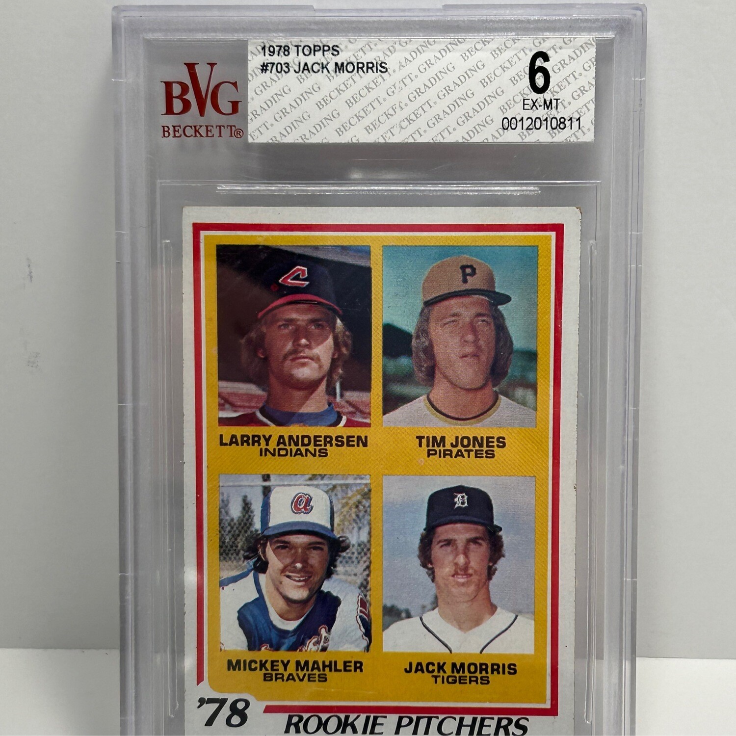 1978 Topps Rookie Pitchers #703 Jack Morris Rookie Card BVG 6