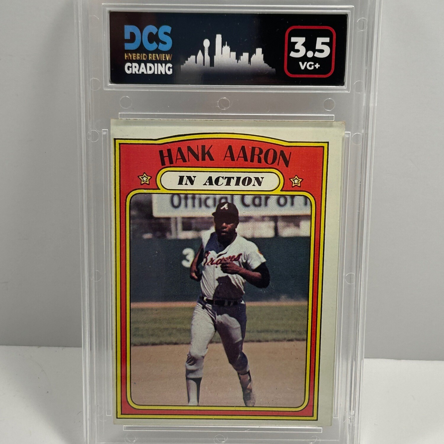 1972 Topps Hank Aaron In Action #300 Atlanta Braves HOF DCS 3