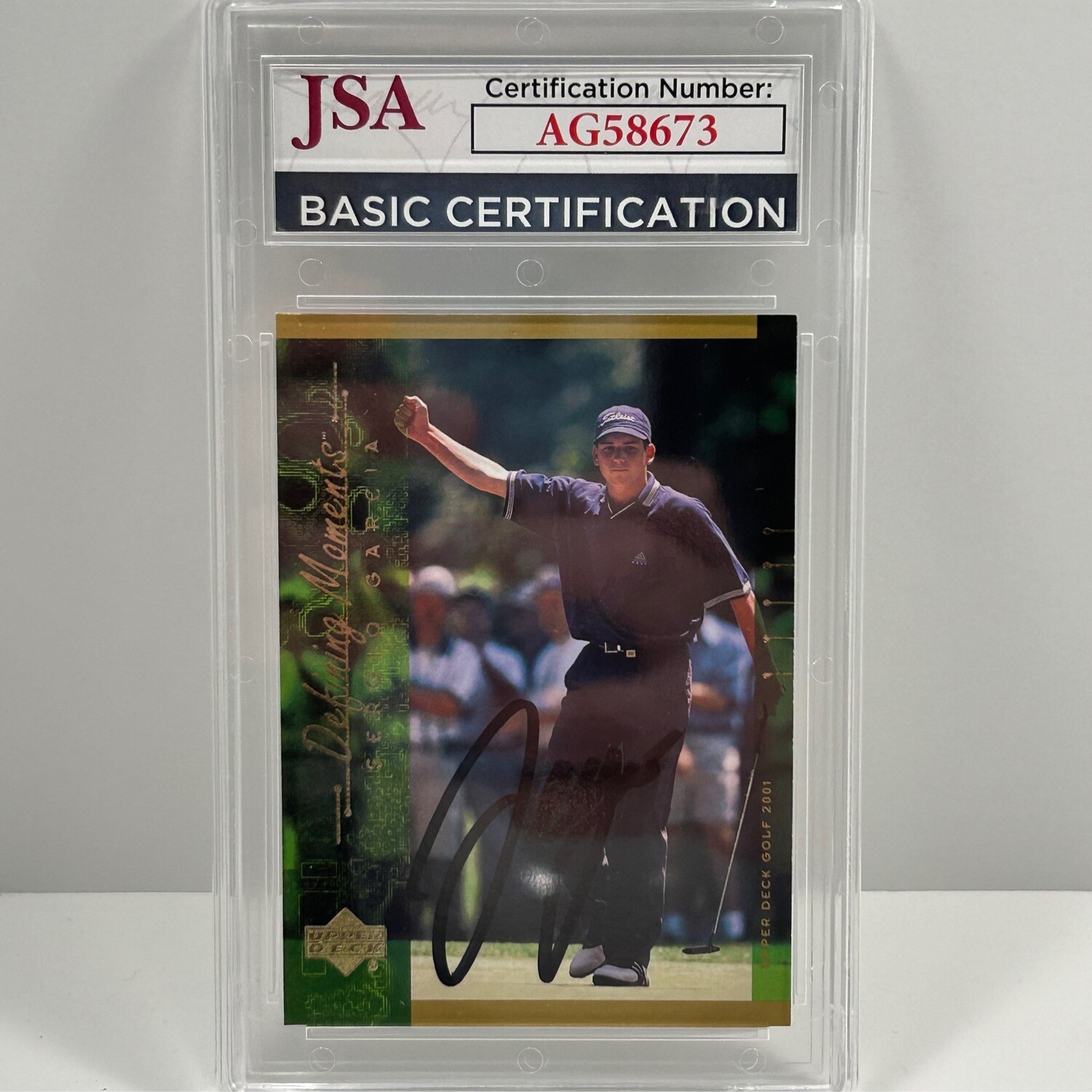 2001 The Upper Deck Sergio Garcia #132 Signed Auto JSA Certified