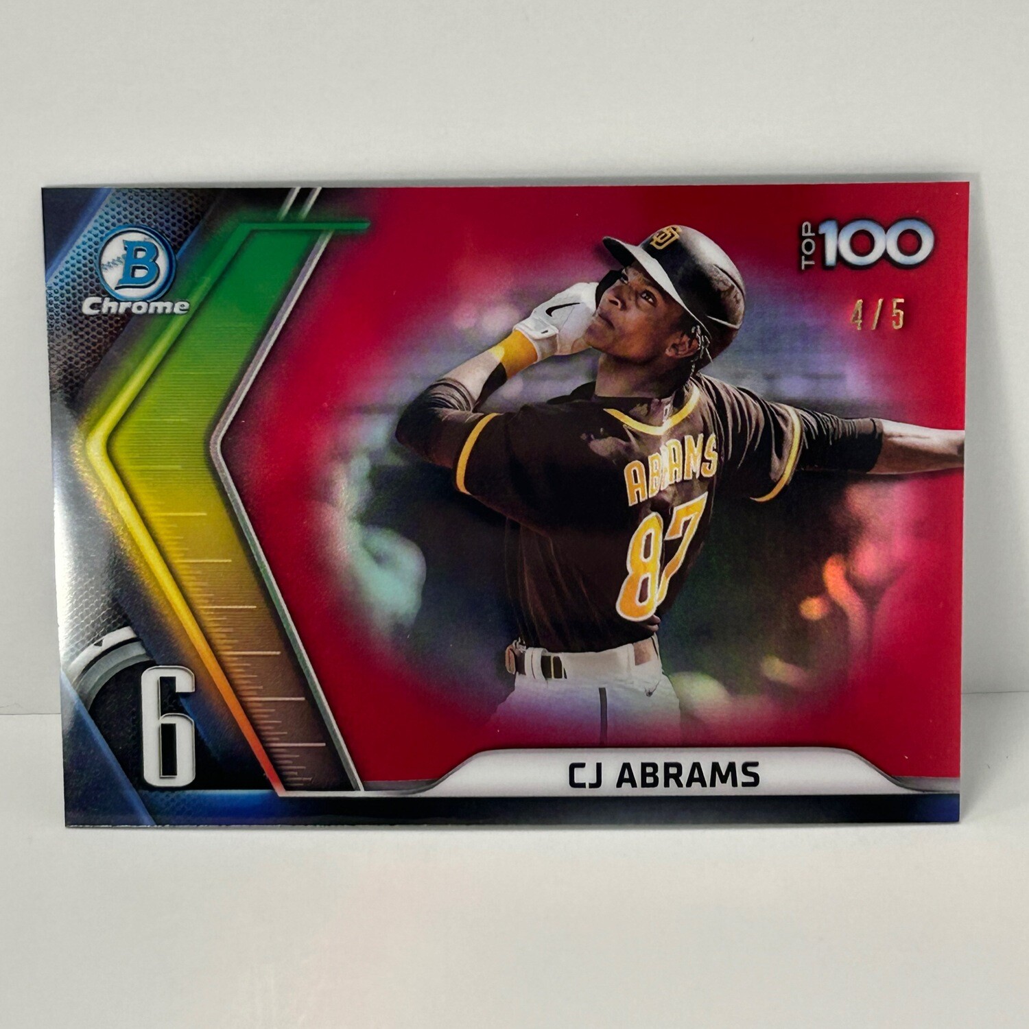 2022 Bowman Chrome Top 100 Prospects CJ Abrams #BTP-6  #/5