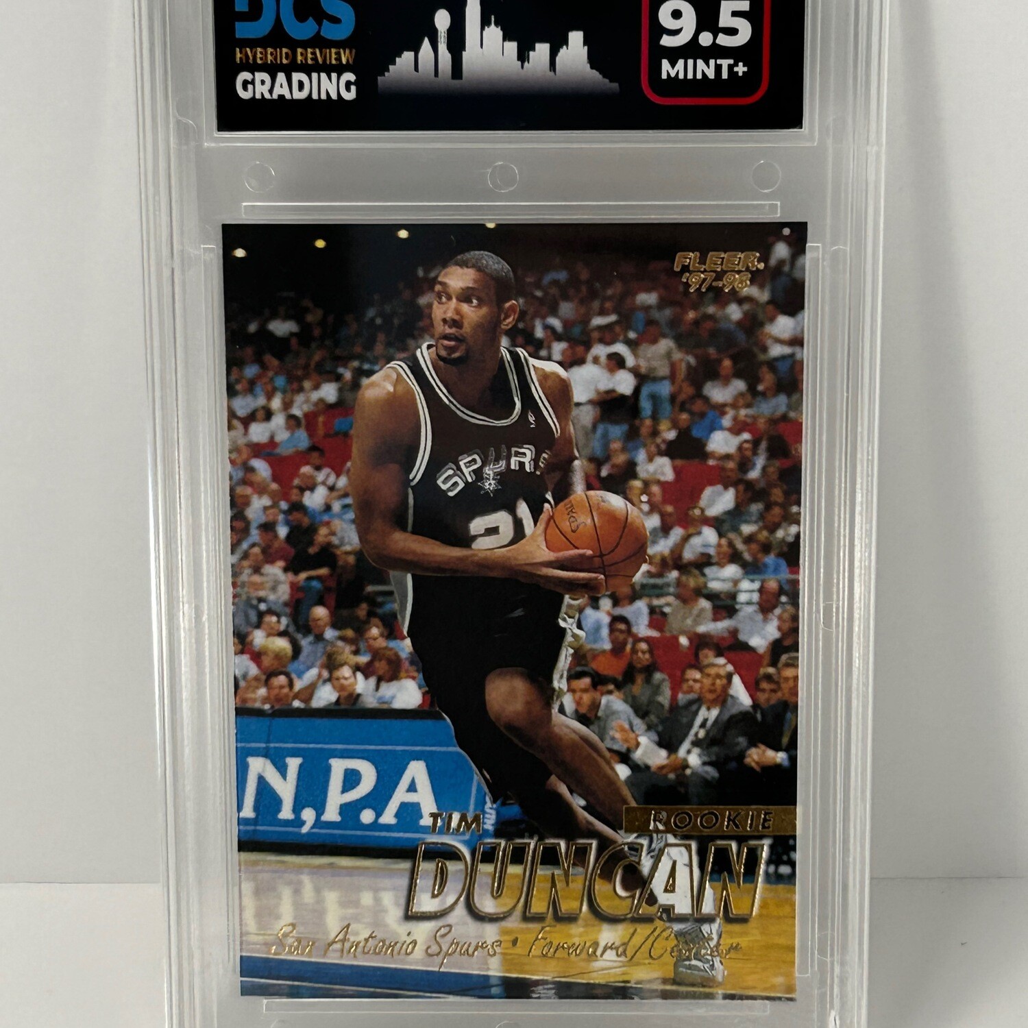 1997-98 Fleer #201 Tim Duncan RC Rookie HOF DCS 9.5