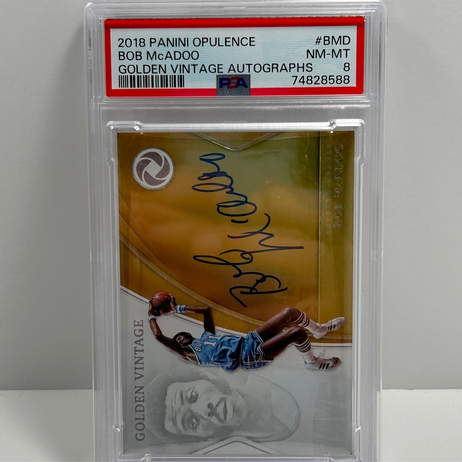 2018 Panini Opulence  Gold Vintage Autographs Bob Mcadoo PSA8