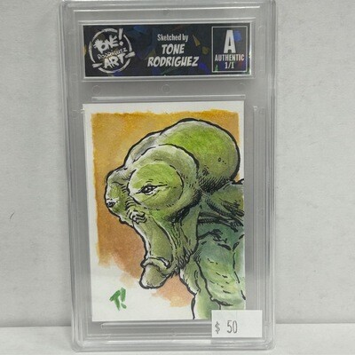 Green Character Authentic Tone Rodriguez 1/1 Sketch Cards